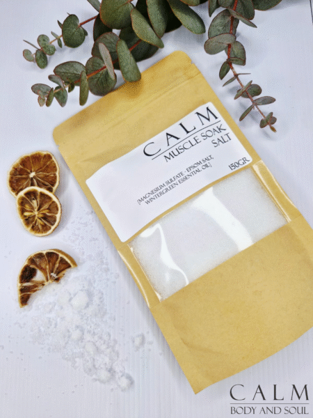 Calm Muscle Soak Salt – Wintergreen (100g)