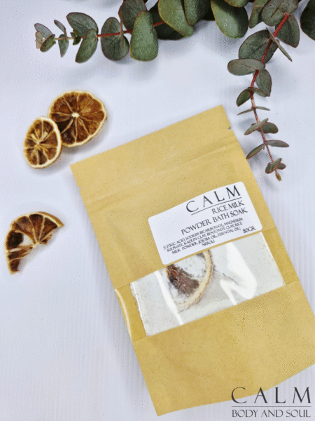 Calm Bath Soak – Powder Bath Soak, Rice Milk & Neroli (80g)